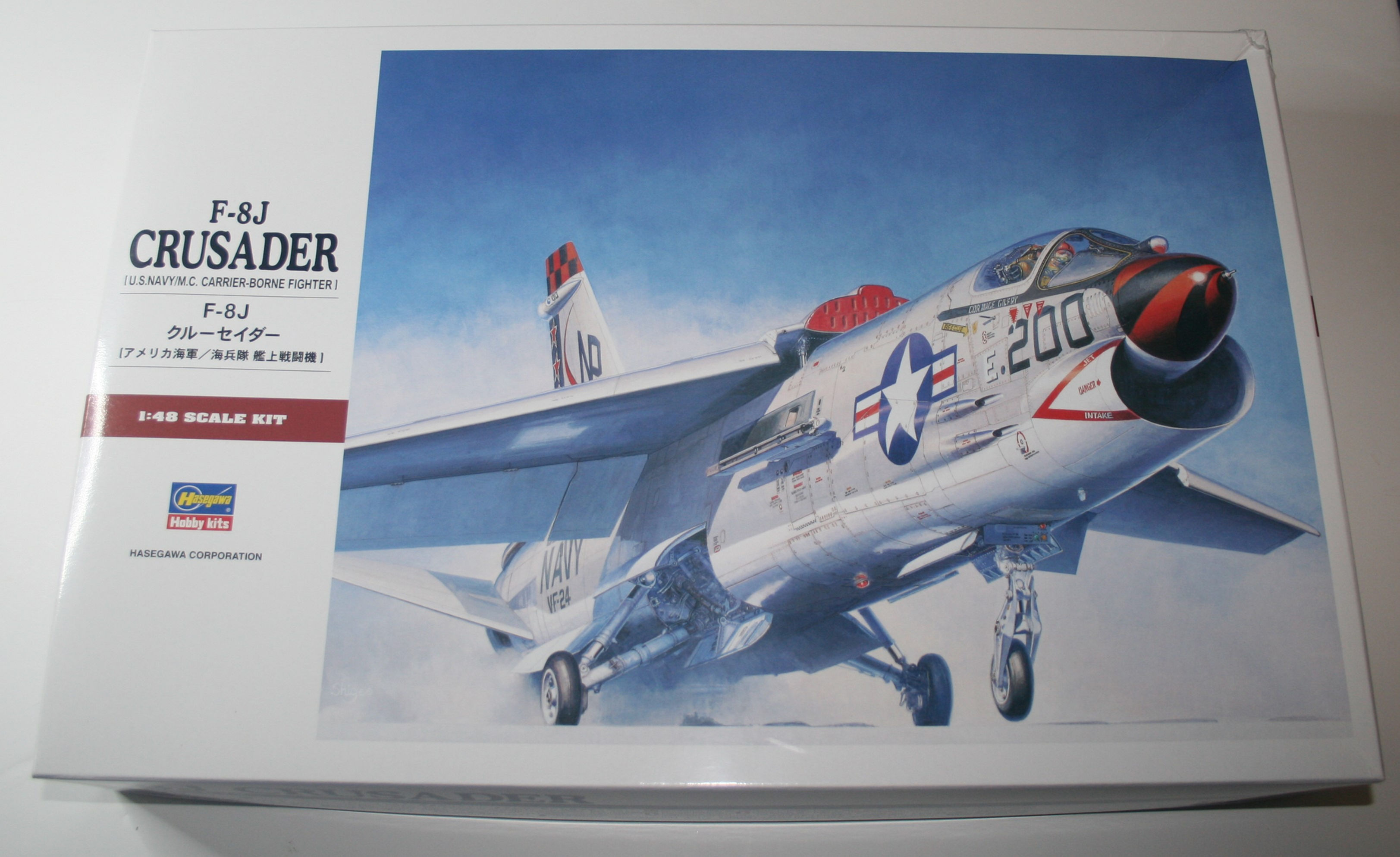 Hasegawa PT25 7225 1/48 Scale F-8E Crusader Fighter