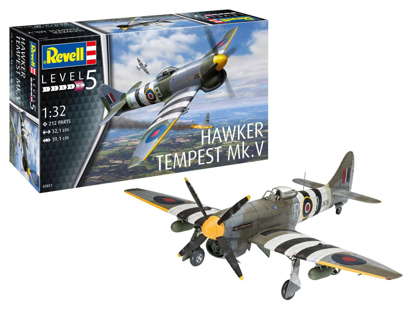 Revell 1/32 Hawker Tempest Mk.V (03851) – RAF WWII Fighter Aircraft Model Kit