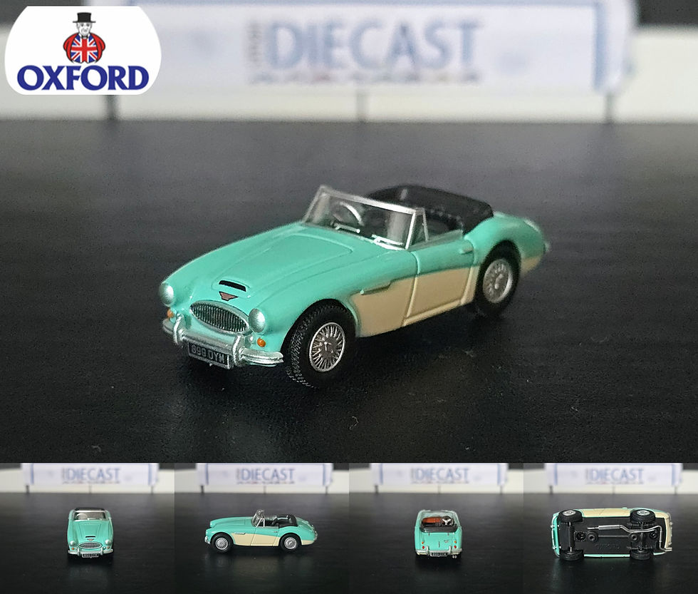 OXFORD DIECAST AUSTIN HEALEY 3000 BLUE AND BEIGE