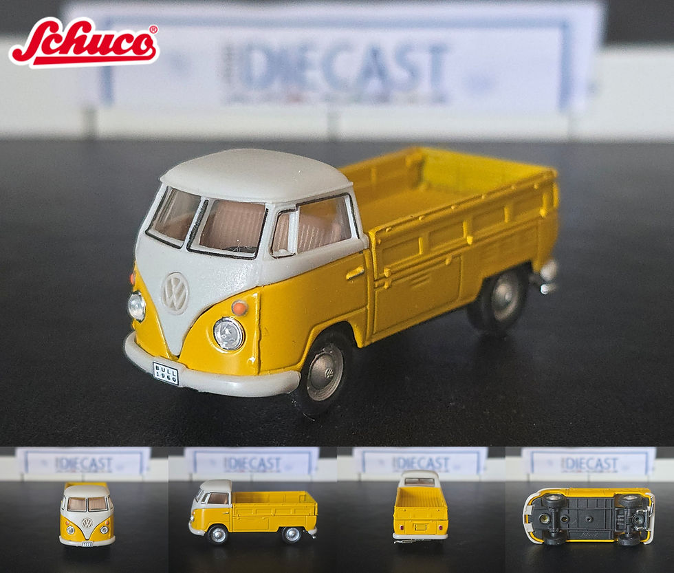 CARARAMA SCHUCO VOLKSWAGEN T1 V2 PICKUP YELLOW AND WHITE