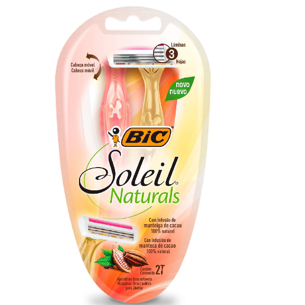 Aparelho Depilatório Bic Soleil Naturals 2 unidades