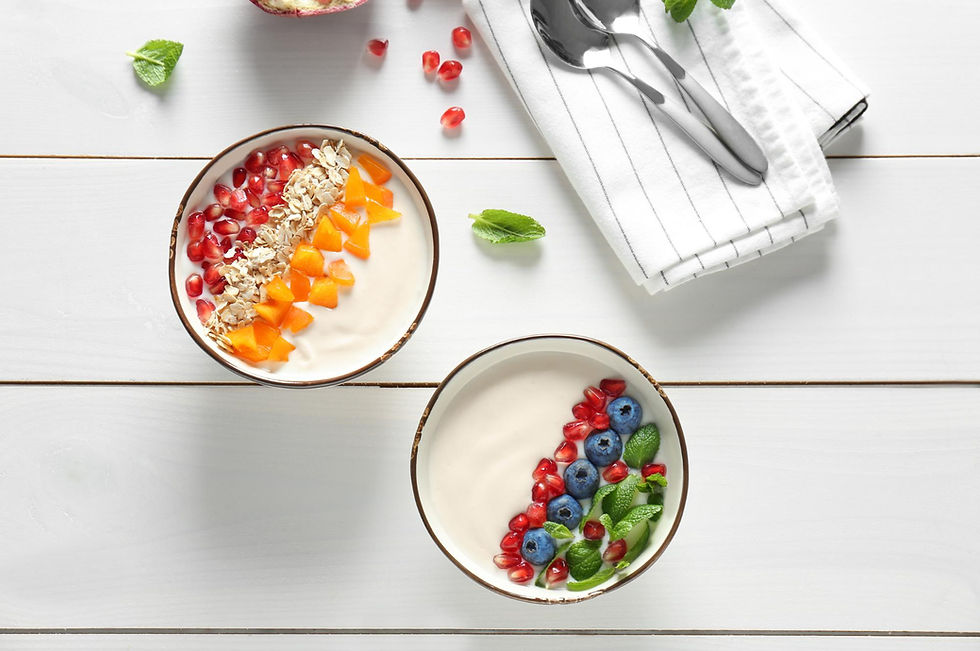 Fruit yogurt bowls