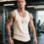 Thumbnail: Retro Cotton Fitness Vest for Men
