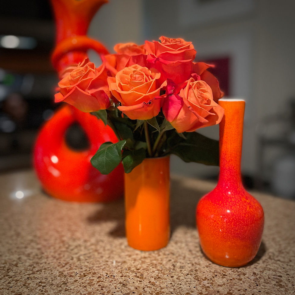 Thumbnail: Royal Haeger Bud Vase RG- 68 Mandarin Orange