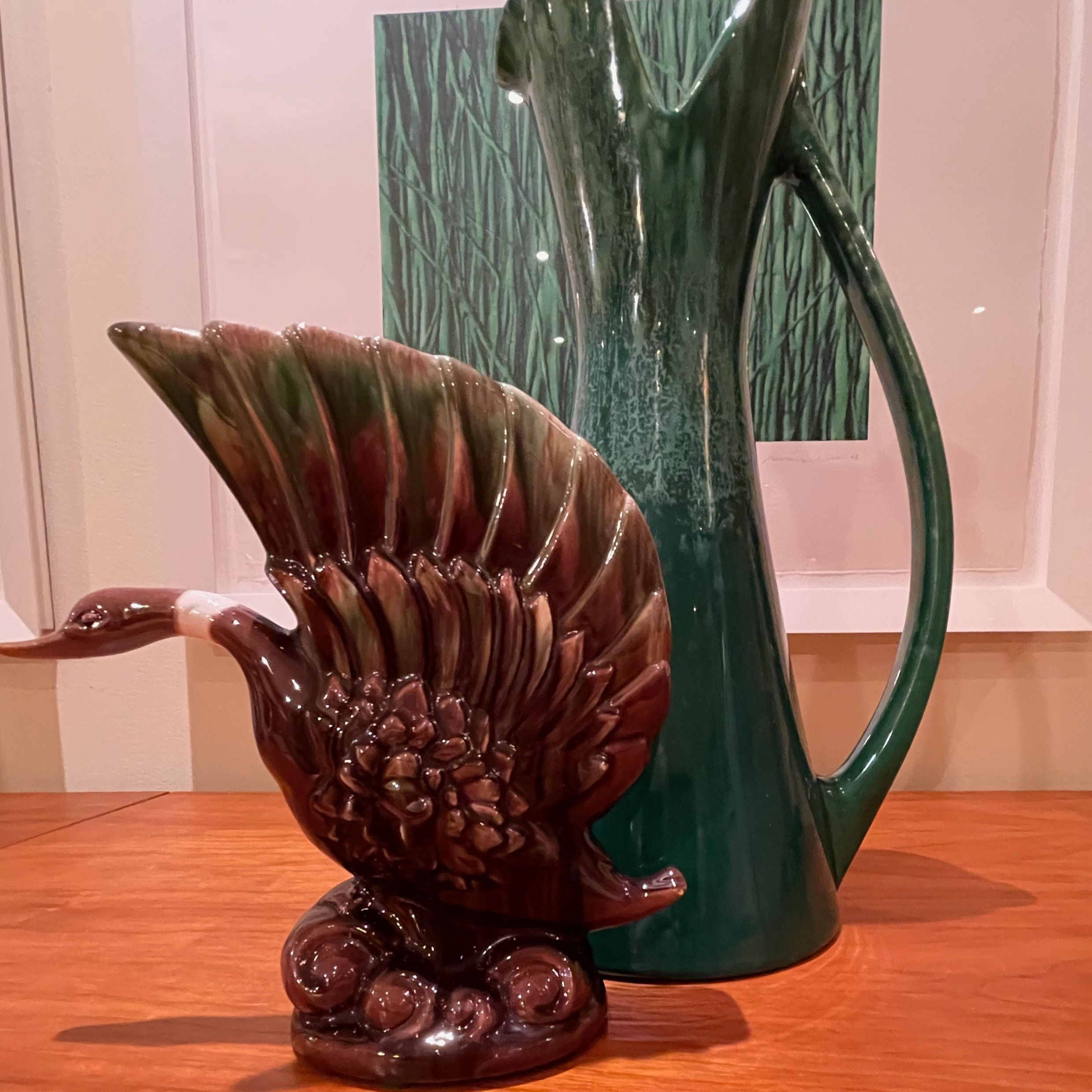 Royal Haeger Flower Pitcher R-1619-S Sherwood Green