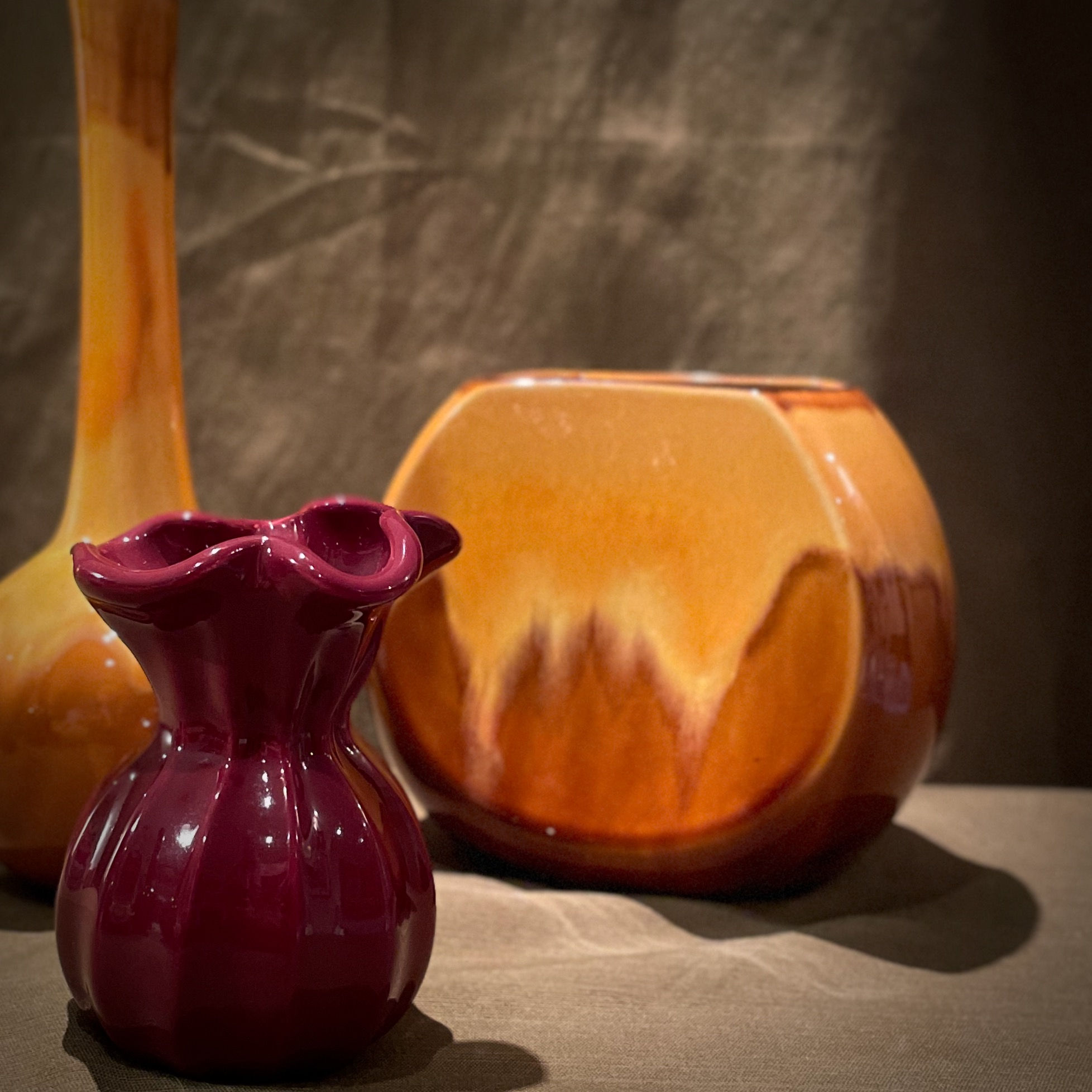 Haeger Vase 4145 in Marigold Agate