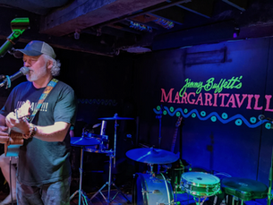 Boomer Blake the Trop Rock Singer on stage 