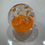 Thumbnail: Vintage Paperweight with Orange Flower with Rising Bubbles