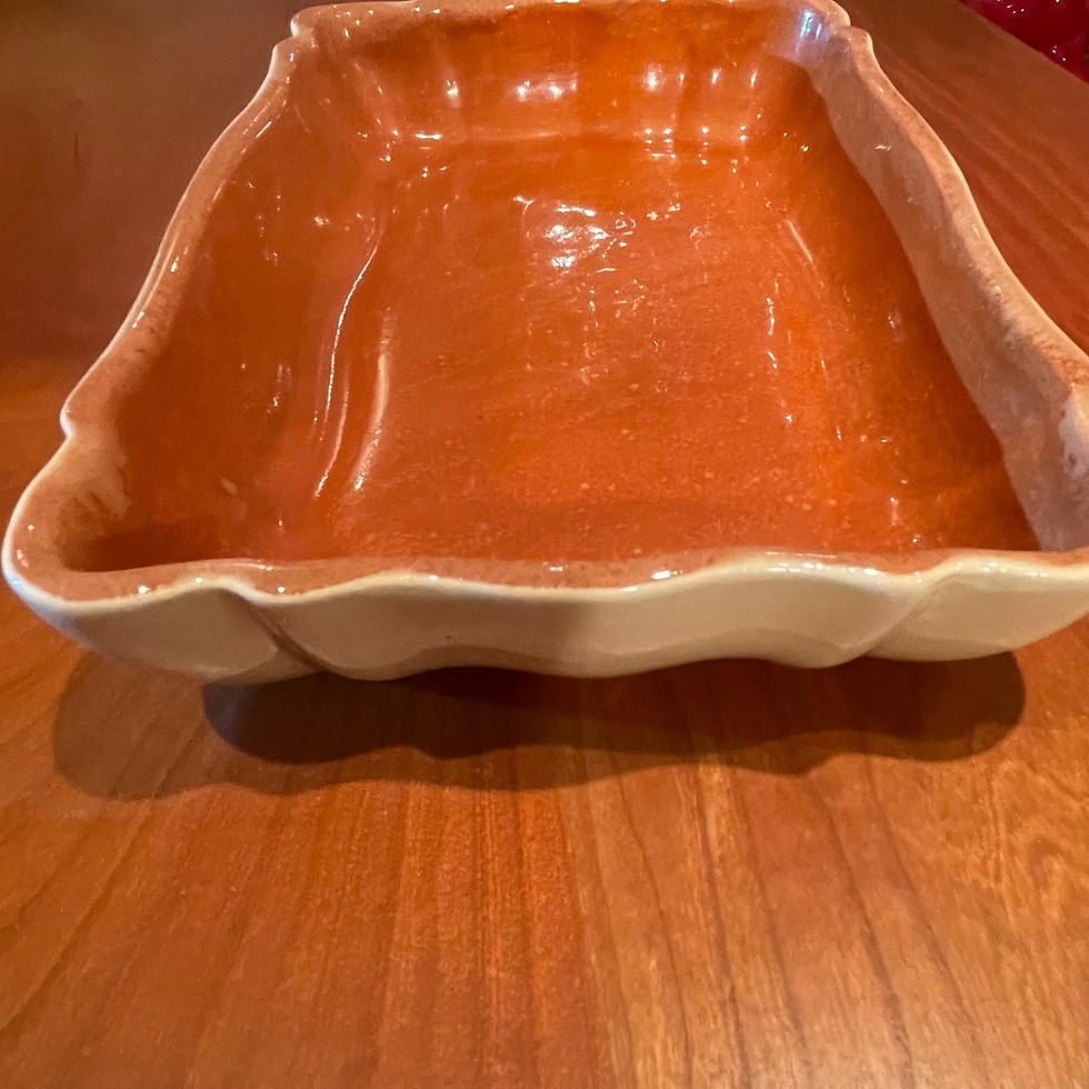 Thumbnail: Haeger Low Bowl # 3065-A Two Tone In Honey and Apricot