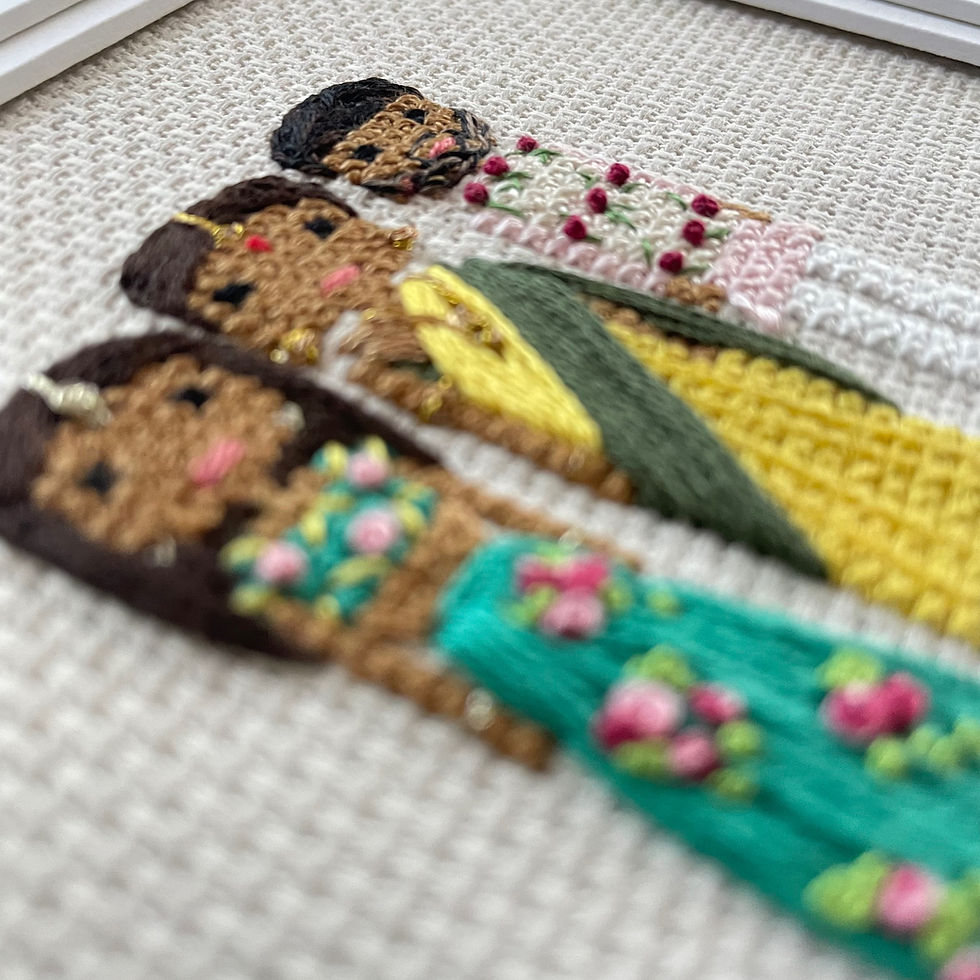 Thumbnail: Family Portrait - One to Six Characters - ready to frame