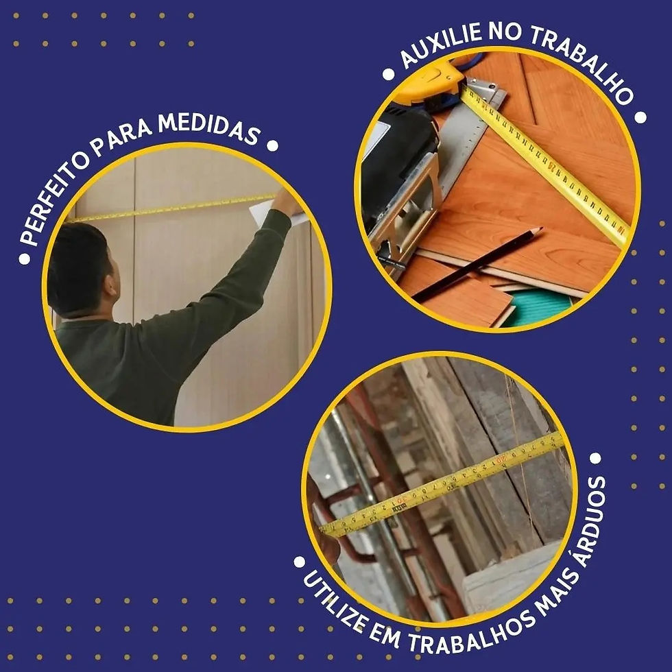 Miniatura: Trena Profissional Fita Métrica 5m Aço Manual Resistente