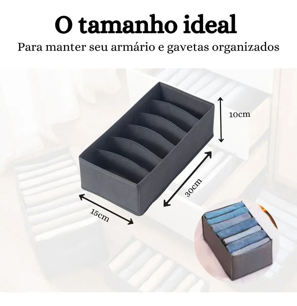 Miniatura: Caixa Organizadora Roupas Íntimas Gaveta Colmeia Armário
