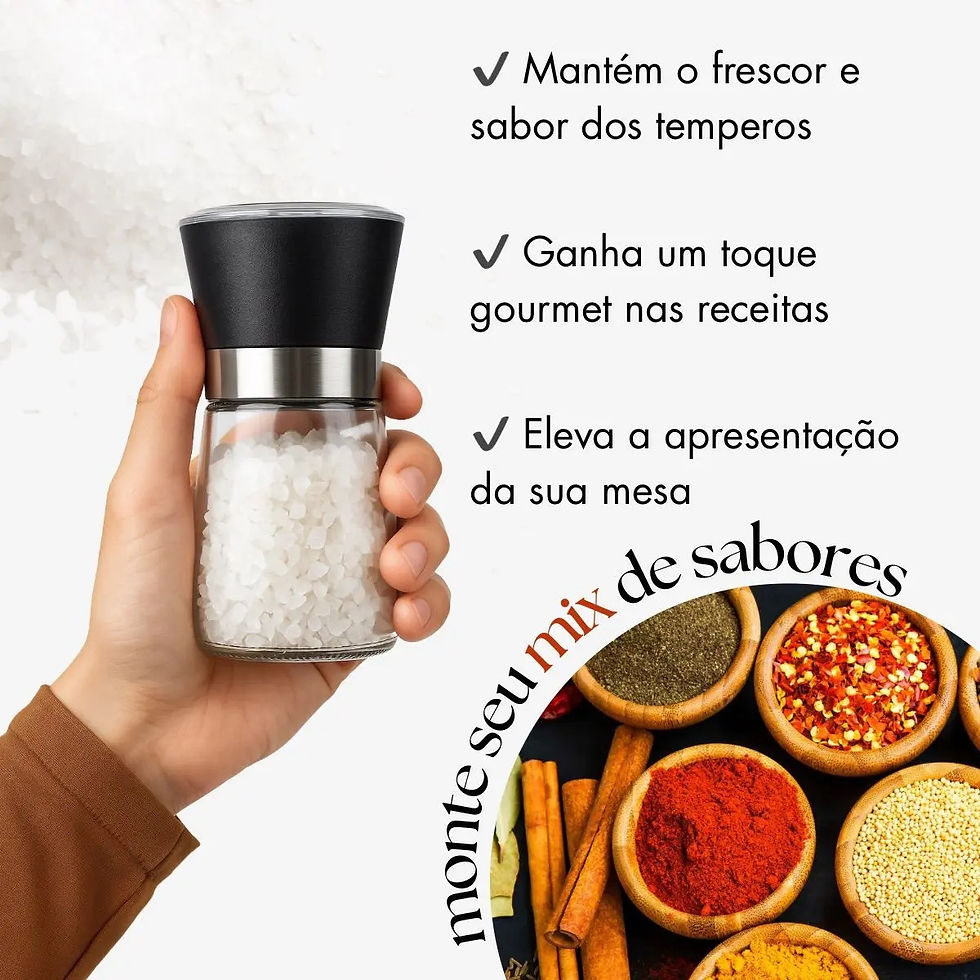 Miniatura: Kit 2 Moedores De Sal Pimenta Tempero Inox Profissional Gourmet Casa