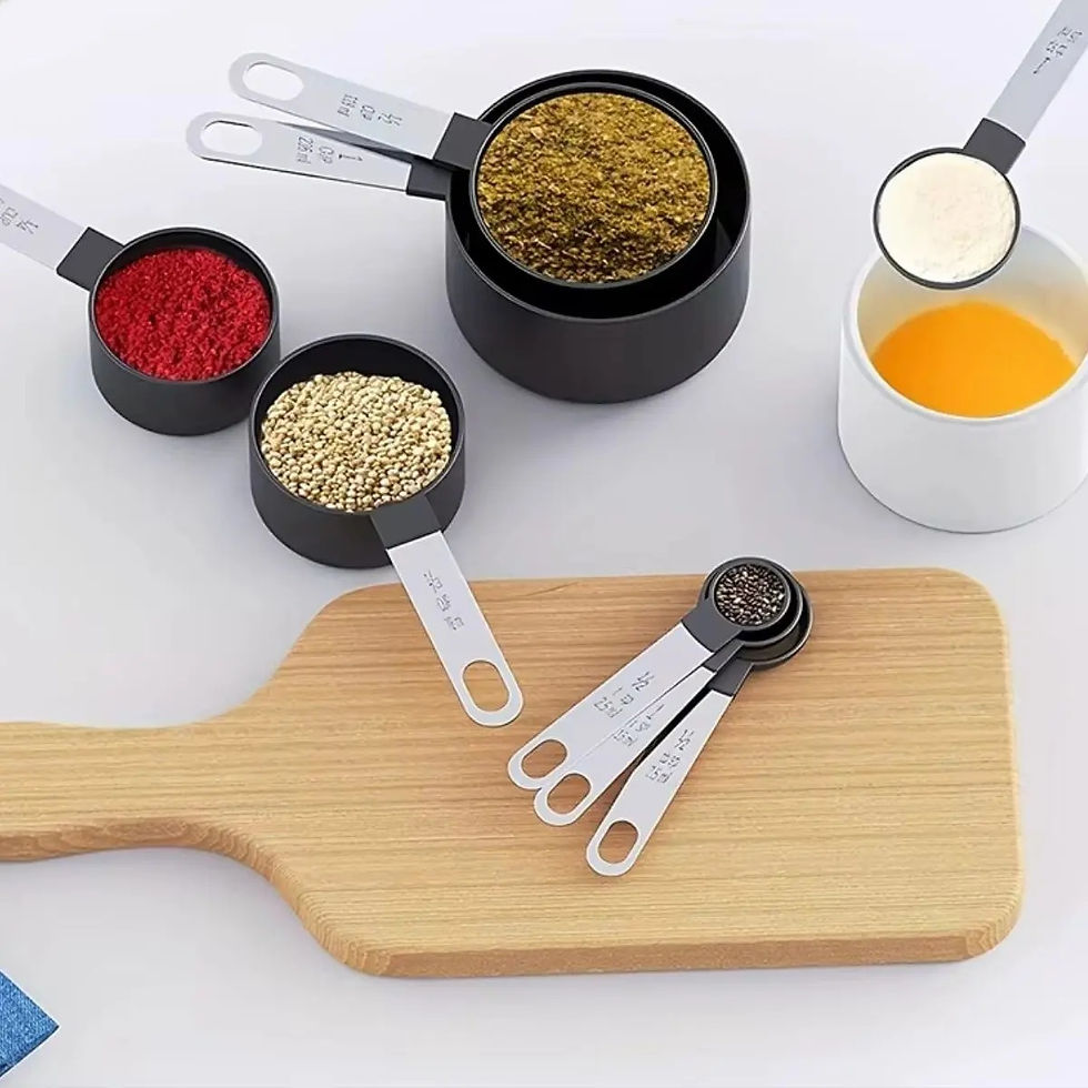 Miniatura: Kit 8 Medidores Culinário Aço Cozinha Profissional Confeitaria