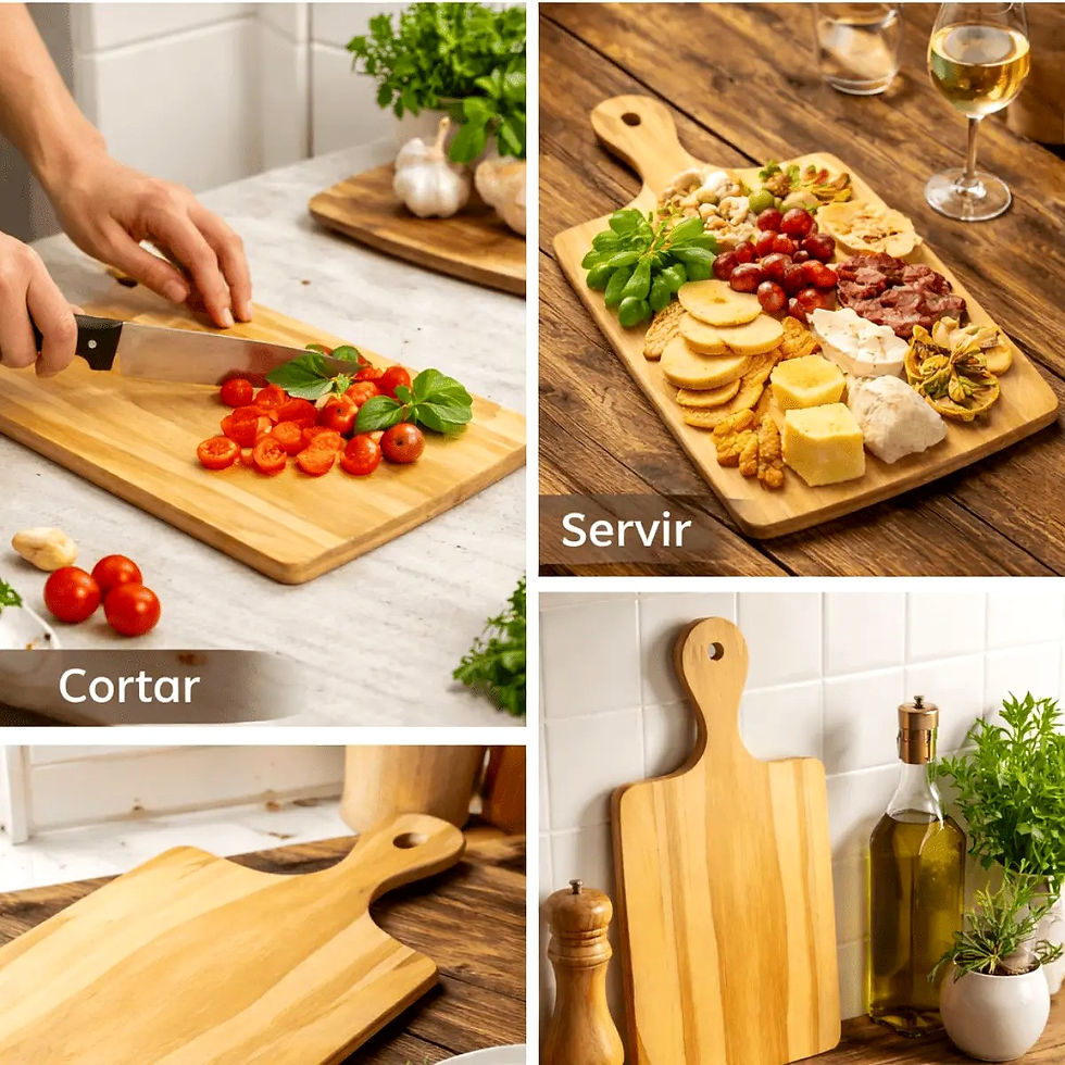 Miniatura: Tábua De Corte Bambu Cozinha Gourmet Carne Legumes Pães