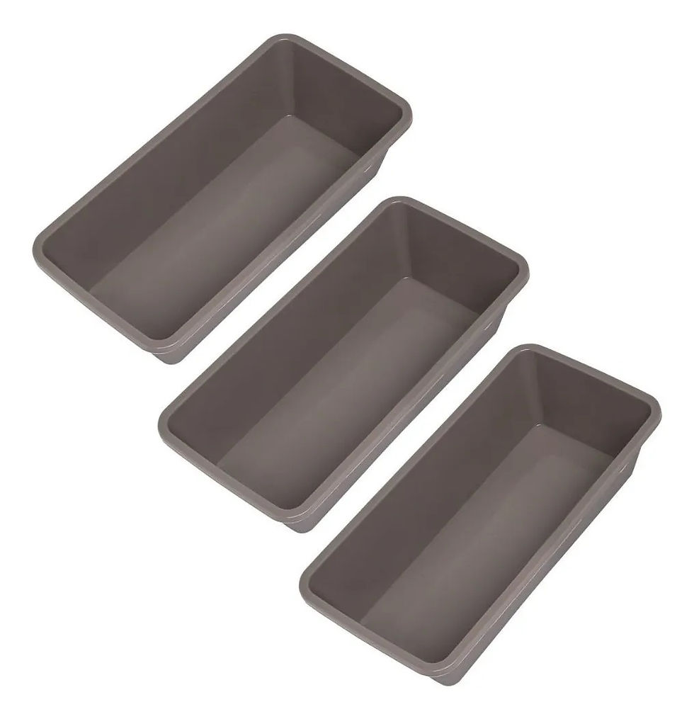 Miniatura: Kit 2 Formas Retangular Silicone Bolo Antiaderente Air Fryer Forno