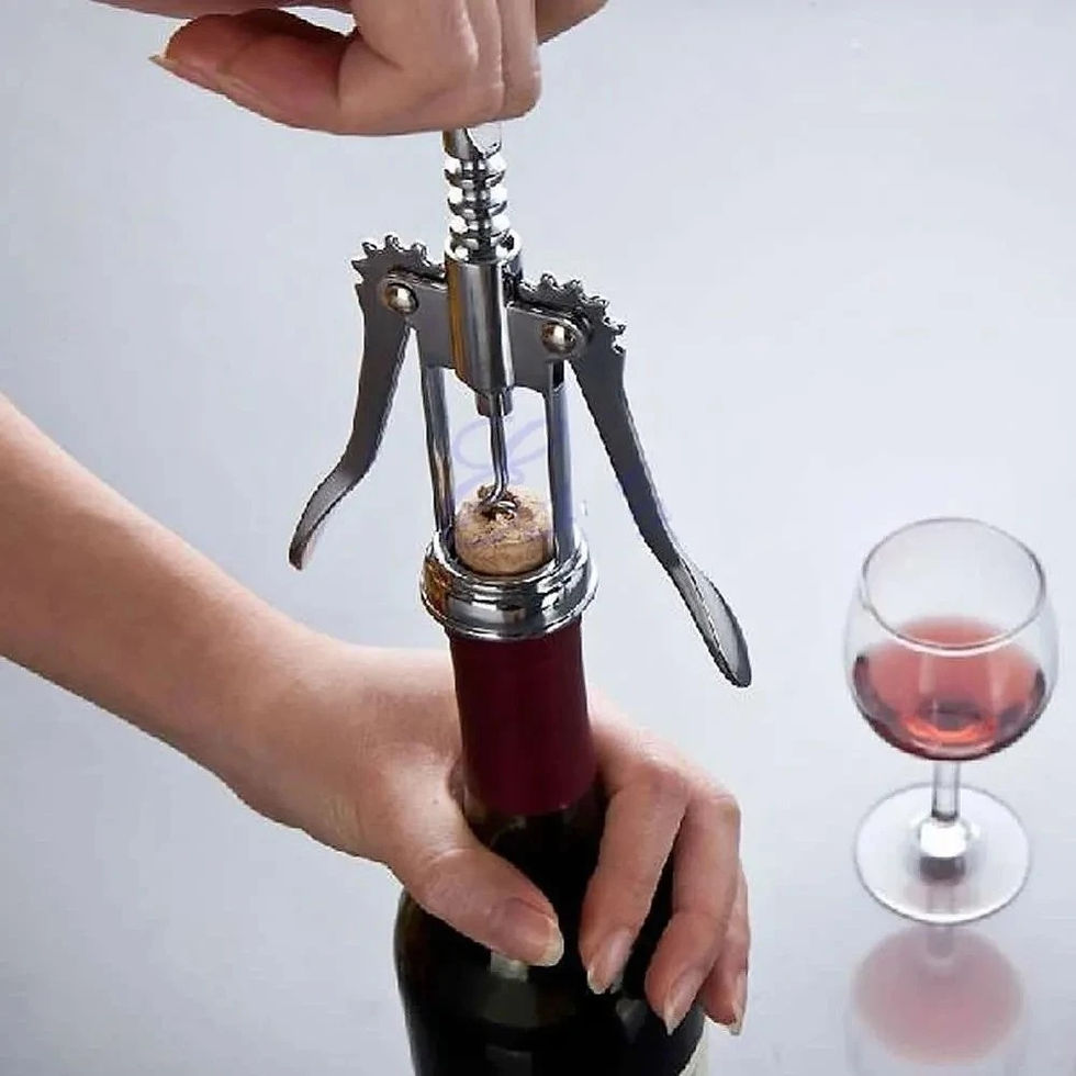 Miniatura: Saca Rolhas Abridor De Vinho Garrafa Aço Profissiona Premium