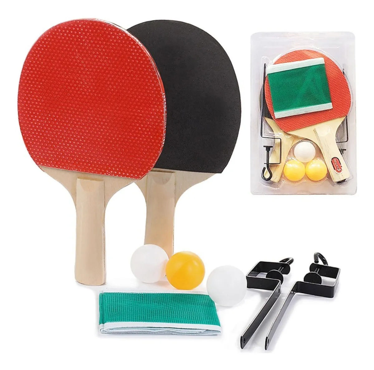 Kit Ping Pong Tênis De Mesa Completo Profissional Raquete
