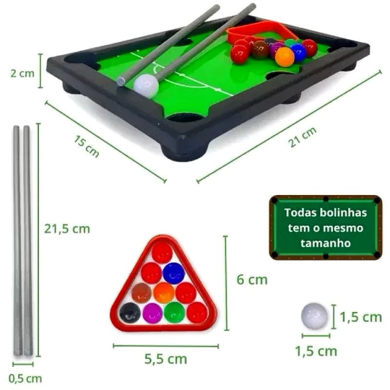 Miniatura: Mini Mesa De Sinuca Infantil Jogo De Bilhar Brinquedo Portátil