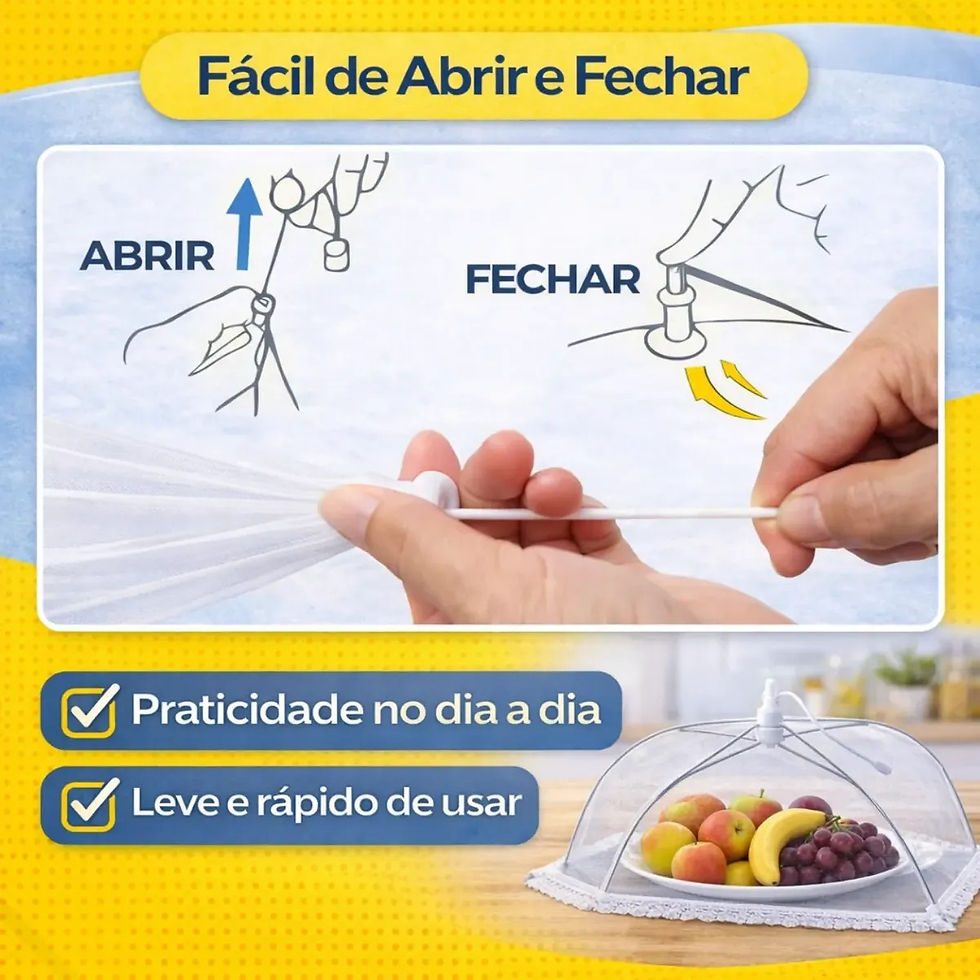 Miniatura: Kit 2 Telas Protetora Alimentos Cobre Bolo Comida Mosquiteiro Dobrável