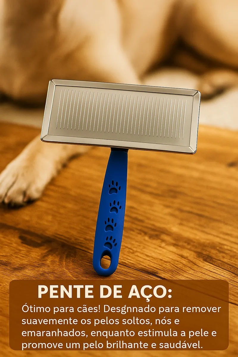 Miniatura: Rasqueadeira Escova Pet Cães Gatos Removedora De Pelos Profissional