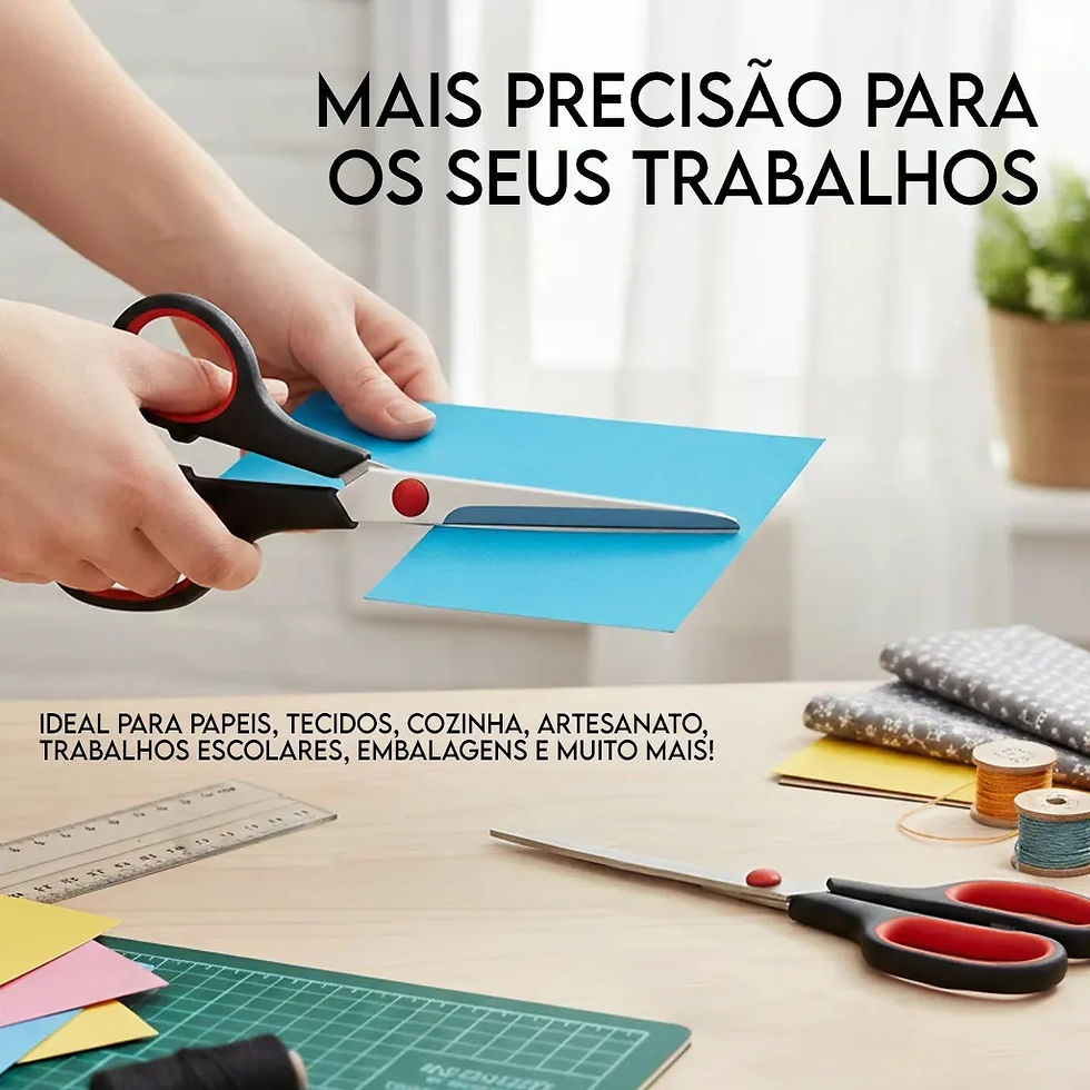 Miniatura: Kit 6 Tesoura Multiuso Aço Cozinha Doméstica Afiada Profissional
