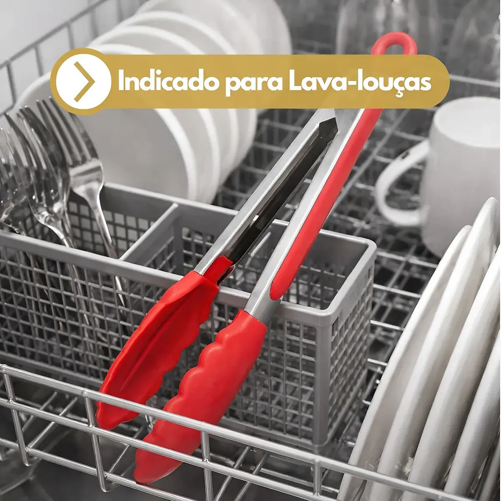 Miniatura: Pegador De Salada Aço Culinário Com Trava Antiderrapante