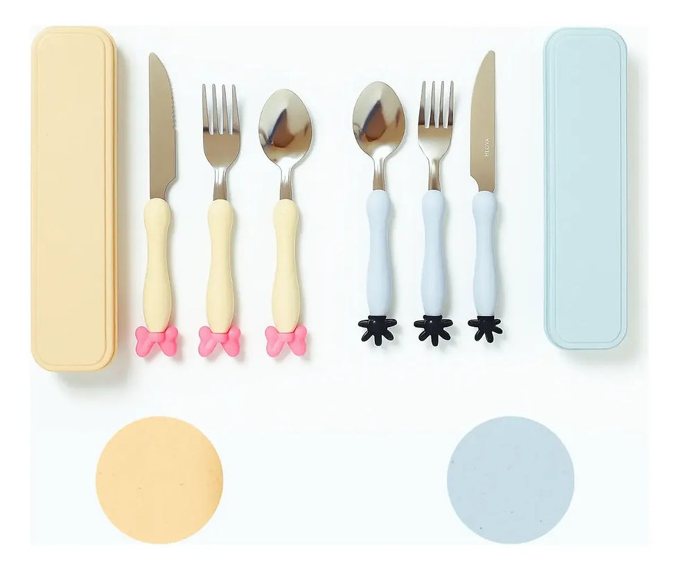 Miniatura: Kit 3 Talheres Aço Inox Com Estojo Portátil Trabalho Marmita