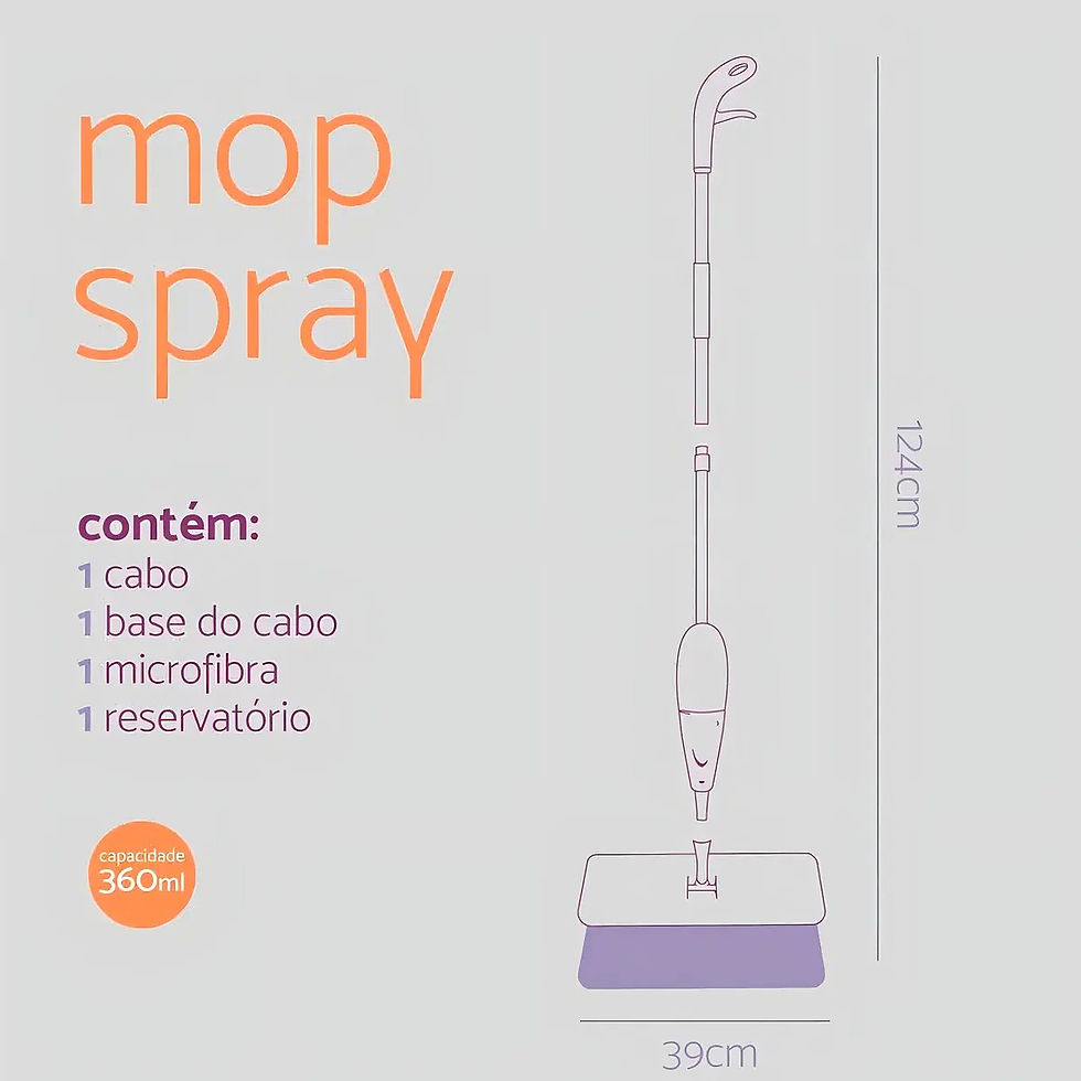 Miniatura: Mop Spray Com Dispenser 400ml Esfregão Limpeza Microfibra