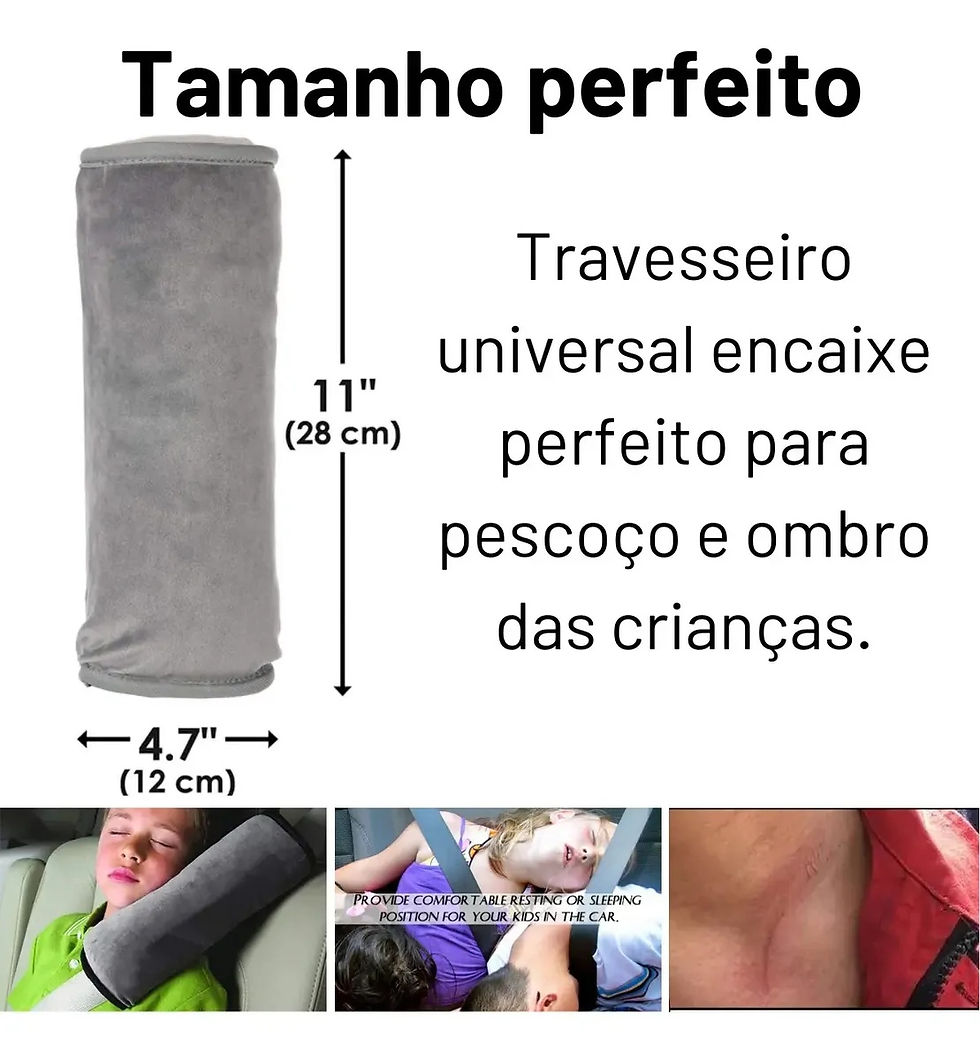 Miniatura: Kit 2 Almofadas Protetor De Cinto De Segurança Carro Confortável