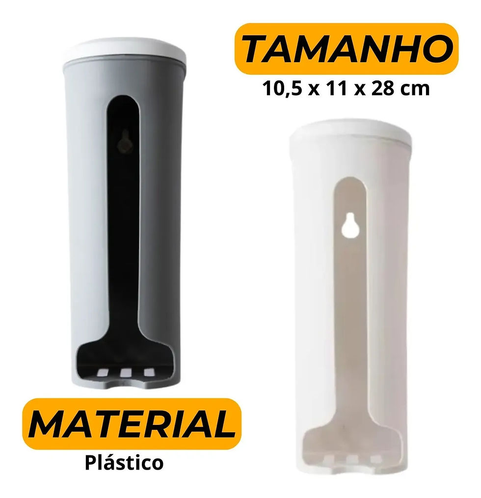 Miniatura: Kit 2 Porta Sacola Puxa Saco Dispenser Organizador Prático Cozinha
