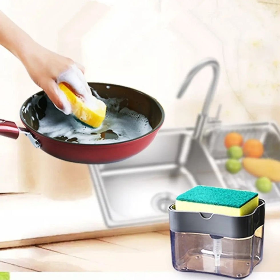 Miniatura: Dispenser Detergente Pia Cozinha Suporte Porta Bucha Esponja