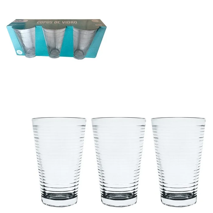Miniatura: Conjunto 12 Copos De Vidro Transparente 200ml Água Cozinha
