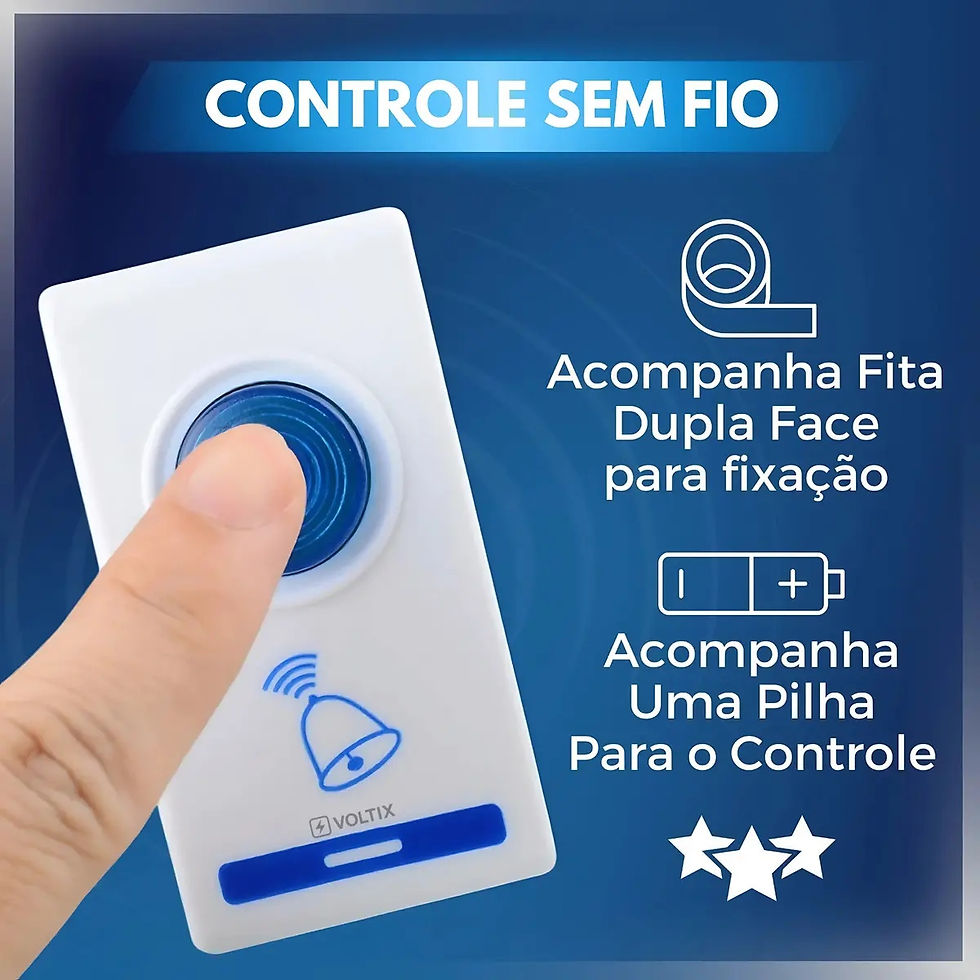 Miniatura: Campainha Residencial Sem Fio Emergência Idoso Doméstica