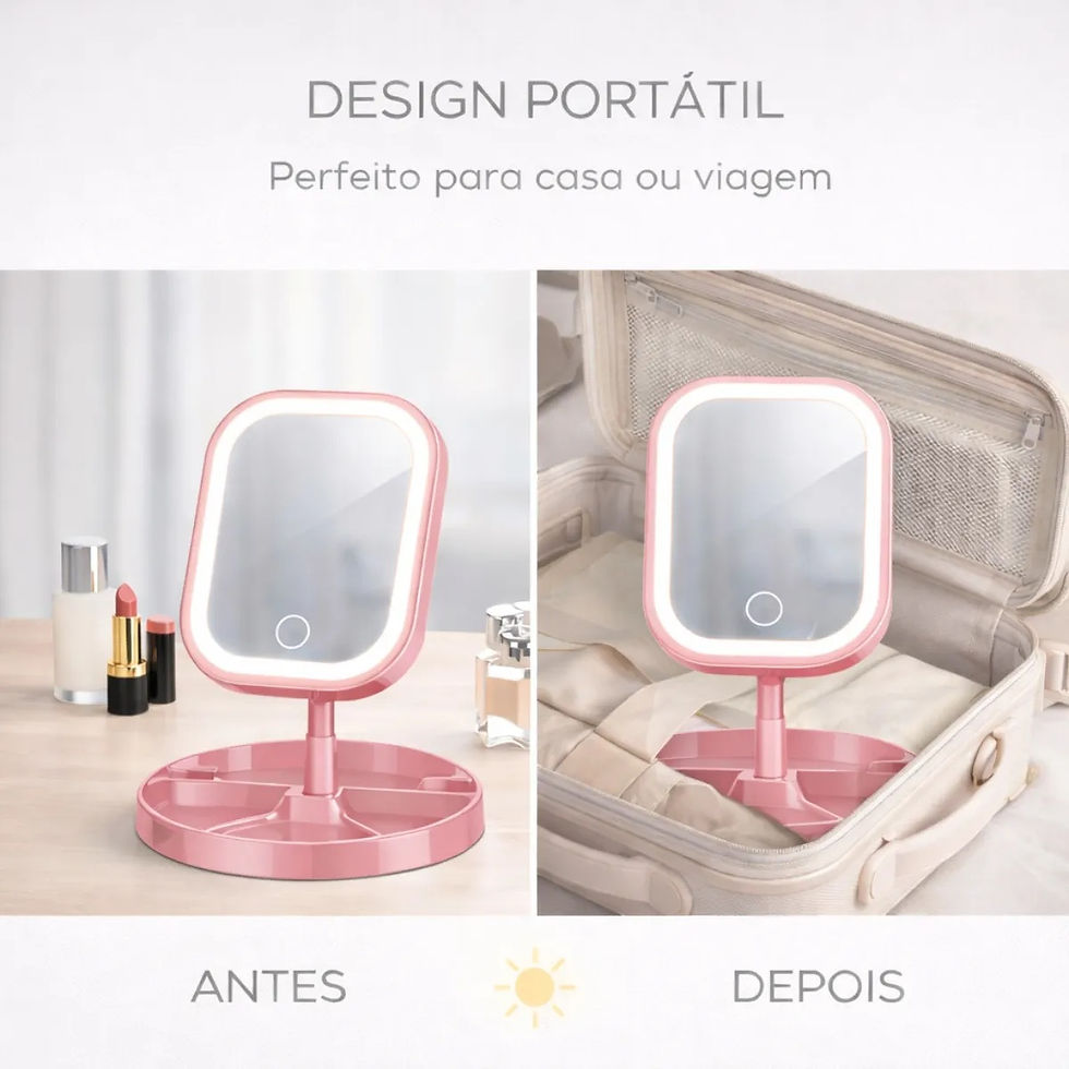 Miniatura: Espelho Maquiagem Camarim Luz Led De Mesa Portátil Articulado