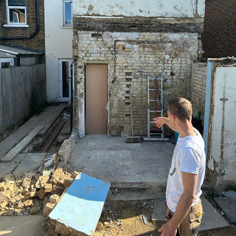 Building site before