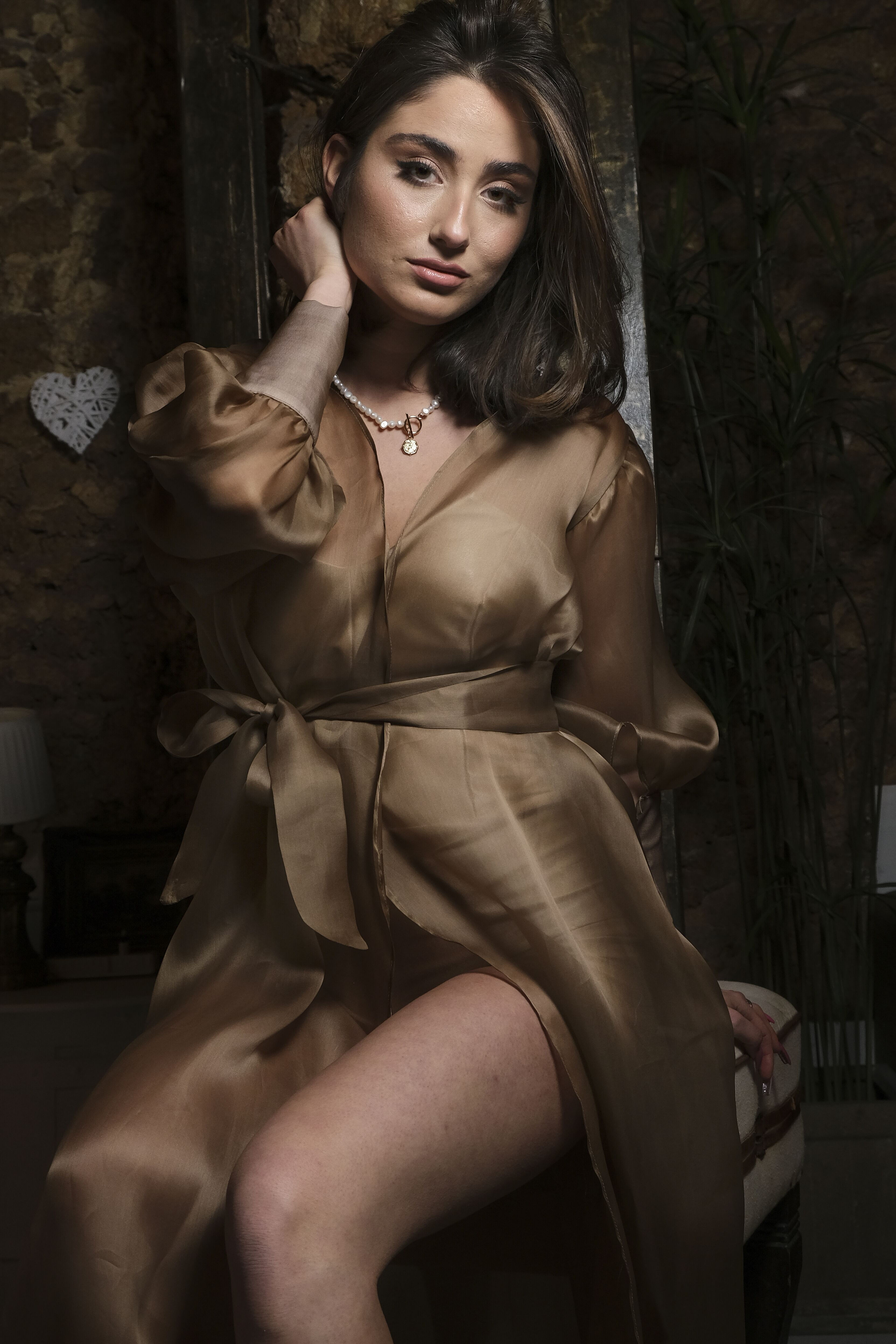 MIRABELLE DRESS brown