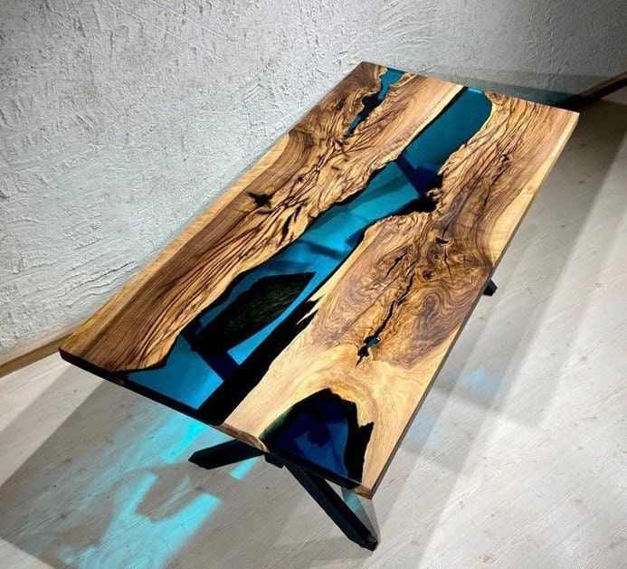 Modern Design Epoxy Resin Table Top – Dining, Coffee & Kitchen Use Modern Design