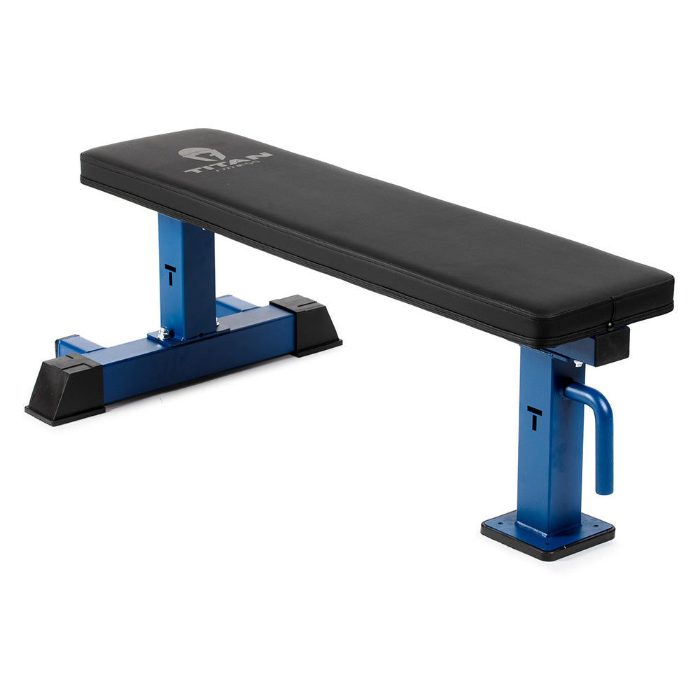 Scratch and Dent, Elite Series Single Post Flat Bench | Navy