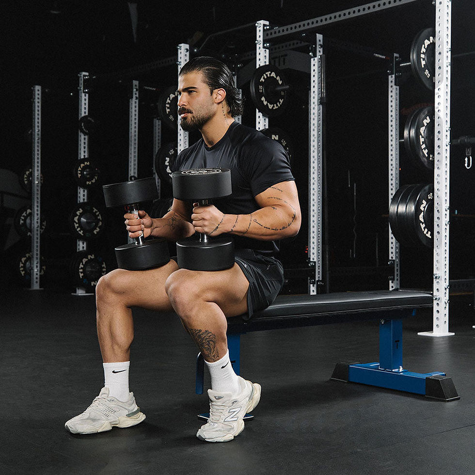 Thumbnail: Scratch and Dent, Elite Series Single Post Flat Bench | Navy