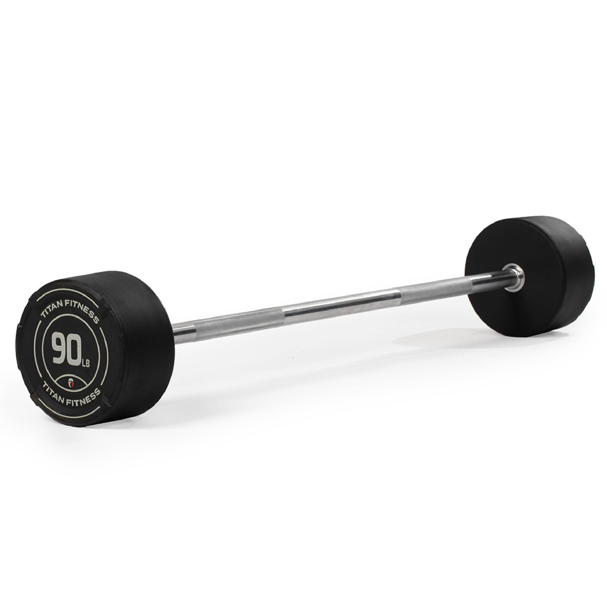 Scratch and Dent, 90 LB Straight Fixed Urethane Barbell