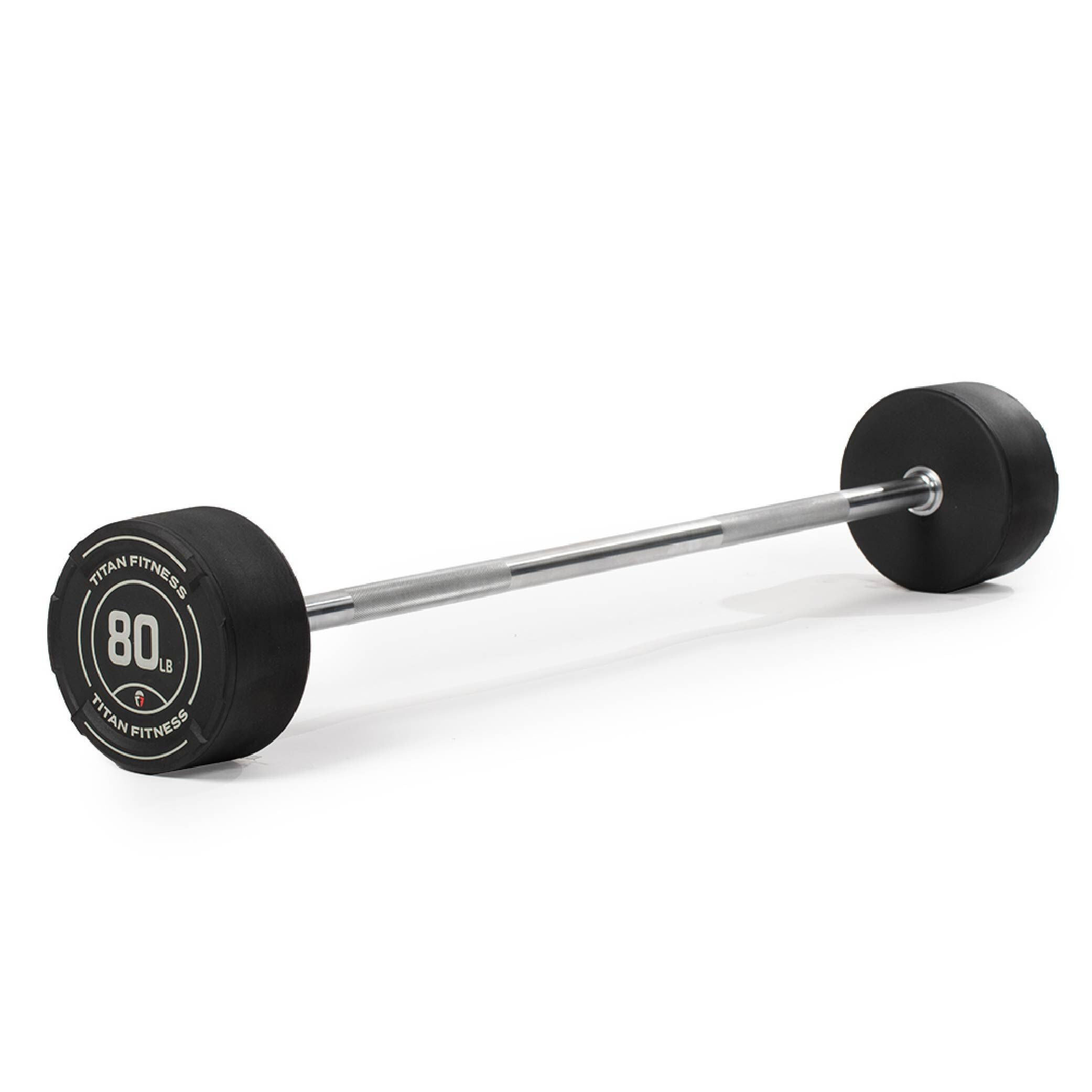 Scratch and Dent, 80 LB Straight Fixed Urethane Barbell