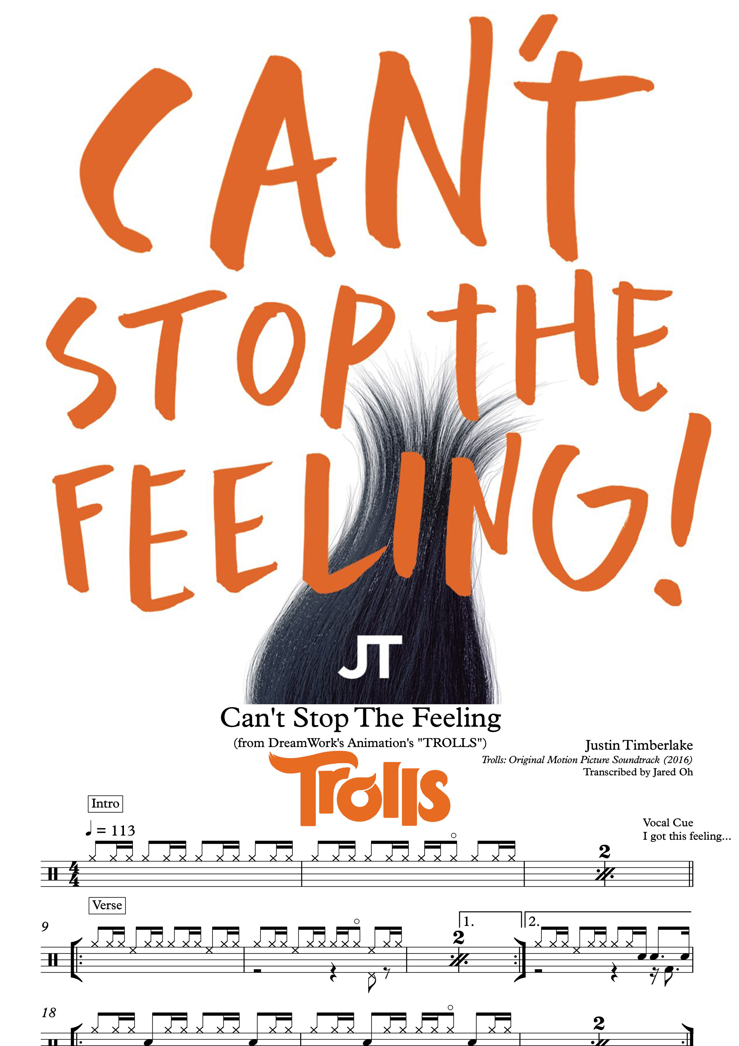 Can't Stop The Feeling - Justin Timberlake 'Trolls' OST