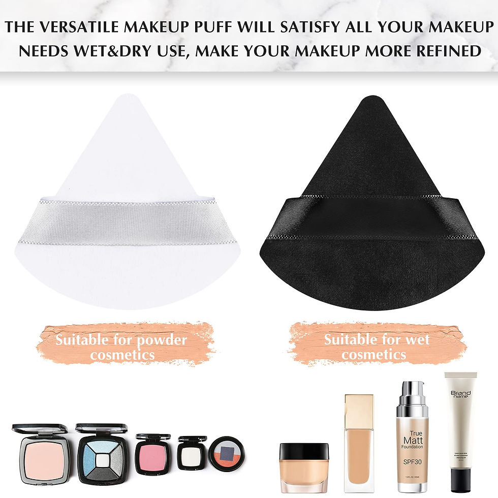 Thumbnail: 30/50/100PCS Triangle Velvet Powder Puffs – Flawless Makeup Made Easy