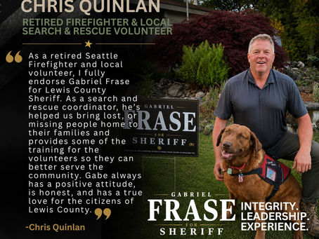Chris Quinlan Endorses Gabriel Frase for Lewis County Sheriff