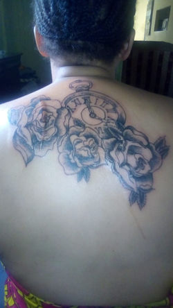Back Flower and Clock no Color
