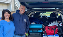 Todd and Lisa Willever's car packed for trip across country to Dr. Linda Liau, UCLA and her breakthrough treatment, DCVAX-L.