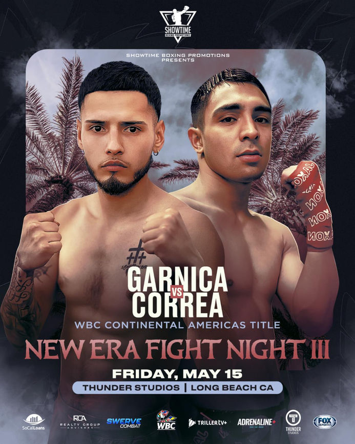 Anthony Garnica vs. Eros Correa Headline May 15 in Long Beach