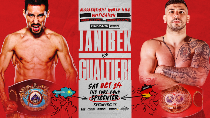 Janibek-Gualtieri Set for October 14 at Fort Bend Epicenter