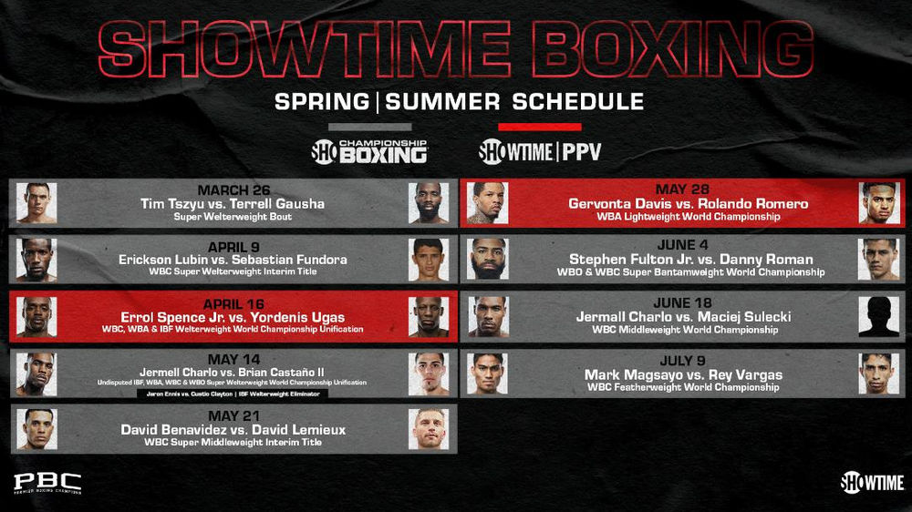 Showtime Unveils Schedule